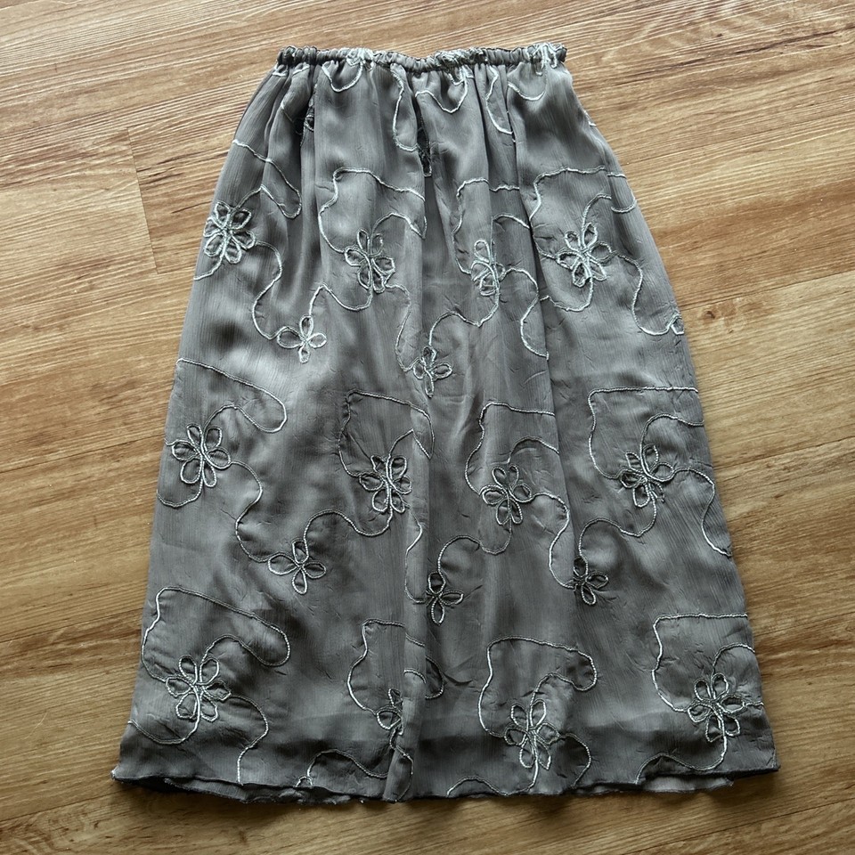 Emily Adam’s Embroidered Midi Skirt Size 10