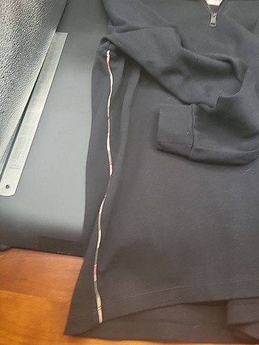 Burberry Brit Maglione Uomo M Nero 1/4 Zip Pullover Cotone - Foto 8 di 12