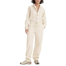 Levis Cargo Painter's Coveralls Off White Womens Size S Blank Canvas Artist