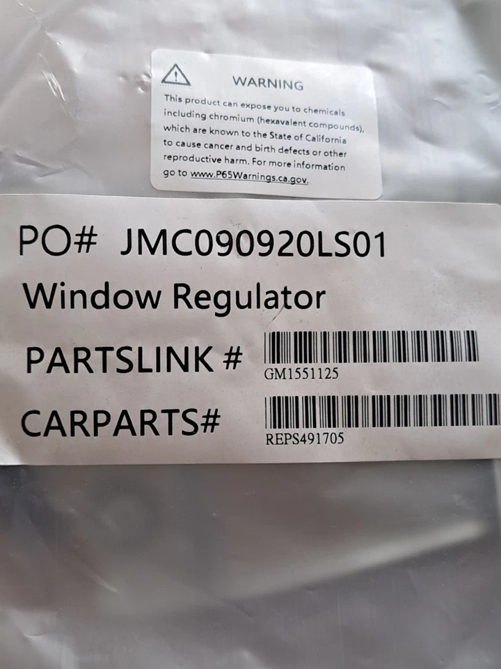 2005 - 2010 Chevrolet Cobalt Pontiac G5 Rear Right Power Window Regulator +Motor - Image 4 of 4