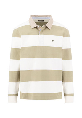 FYNCH HATTON  Rugby Polo Stripe Top/Off White - XL Neu SS26