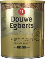 1 x 750g Douwe Egberts Pure Gold Instant Coffee Tin Medium Roast 470 Servings