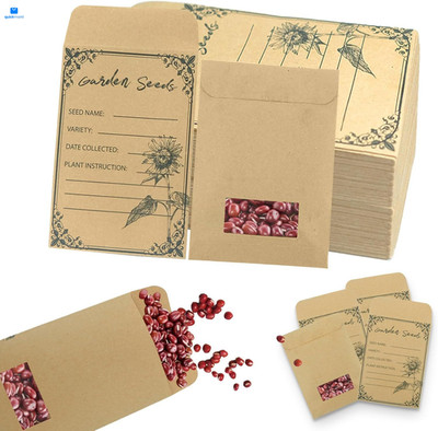 100 Pieces Seed Envelopes - Packets Self Adhesive Sealing Small 