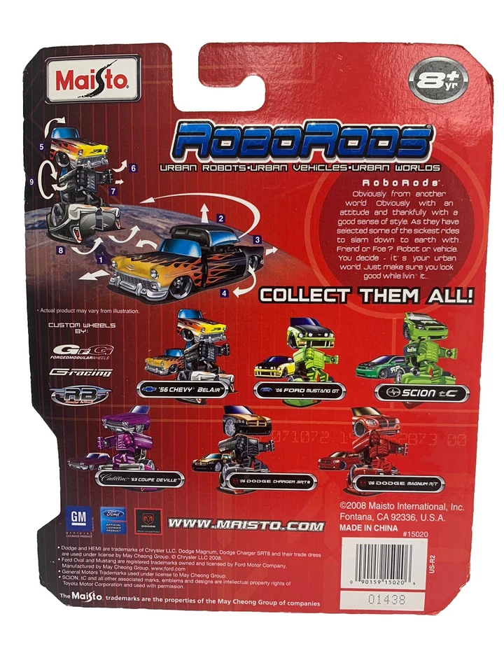 MAISTO 2008 ROBORODS '06 FORD MUSTANG GT TRANSFORMERS NEW MIB UNUSED - Image 2 of 4