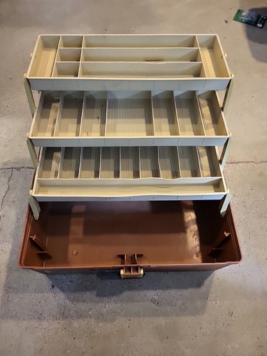 Vintage Plano 6303 Tackle Box 3 Tier 15" X 8" X 8" - Picture 2 of 12