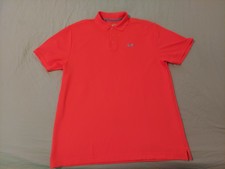 Mens Under Armour Polo Shirt XL Orange Athletic Golf