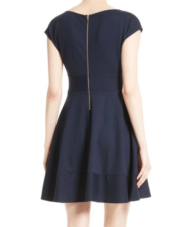 Abito da donna blu Kate Spade collo in barca blu $393 taglia XS