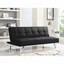 serta chelsea 3-seat multi-function upholstery fabric futon, black