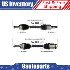 Fits 2003 2004 2005 2006 2007 2008 2009 Kia Sorento 4WD Pair Front CV Axle Joint