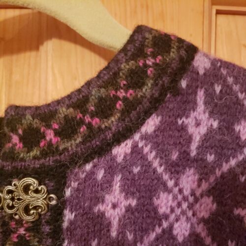 Frost Woman 100% Wool Knit Cardigan Women's Size Medium Metal Toggles ...