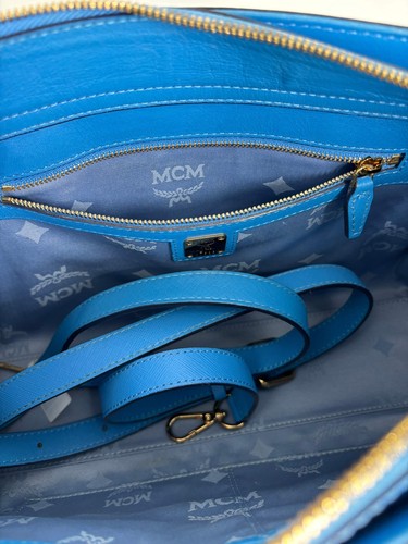 MCM Saffino Nuevo Tote Blue - 第 6/8 張圖片