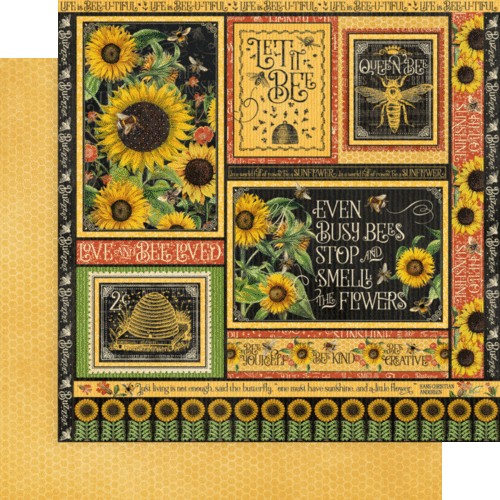 GRAPHIC 45 "LET IT BEE"  2(12X12 CUT APART PAPERS  SCRAPJACK'S PLACE - Picture 1 of 2