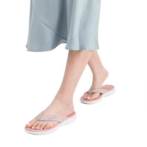 Women Arch Support Flip Flops Thong Sandals Outdoor Walking Beach Sandals - Picture 29 of 29