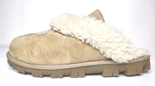 Women's Ugg Shoes Size 8 Coquette Slide Slippers 5125 Brown Suede Sheepskin - Picture 4 of 12