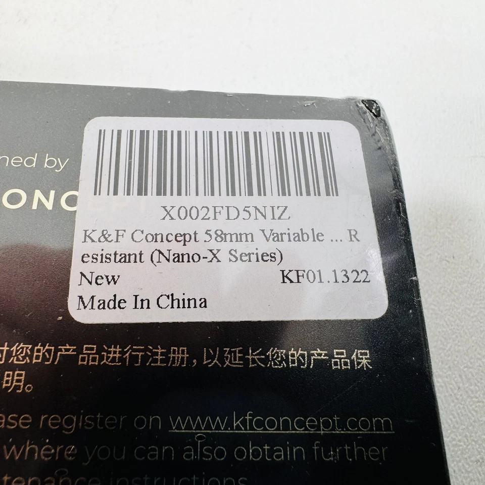 K&F Concept 58mm 2 in 1 Variable ND 2-32 Filter + CPL Circular Polarizing Filter - Image 3 of 3