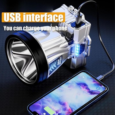 Super Bright Rechargeable High Power Headlamp, Outdoor LED Spotlight Waterproof