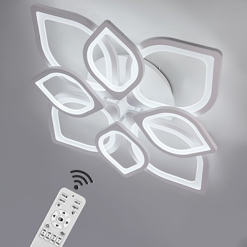 XXL 72cm Dimmbar LED Deckenlampe Warmweiß Deckenleuchte Groß Wohnzimmer 80W Enjn - Bild 10 von 12