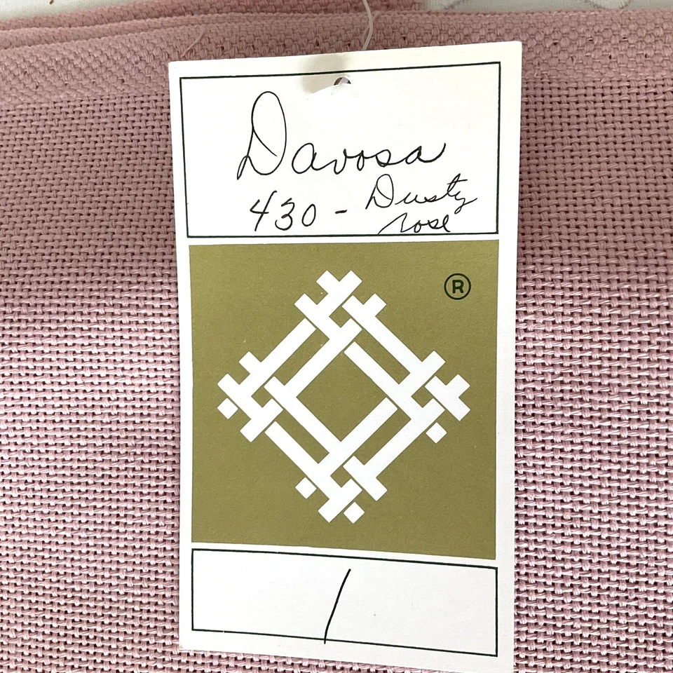 Cross Stitch Fabric Zweigart 18 Count Dusty Rose Davosa #430 L Shape New - Image 2 of 2