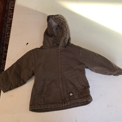 Berne Coat 18m Baby Boys Girls Brown Sherpa Fleece Lined Full