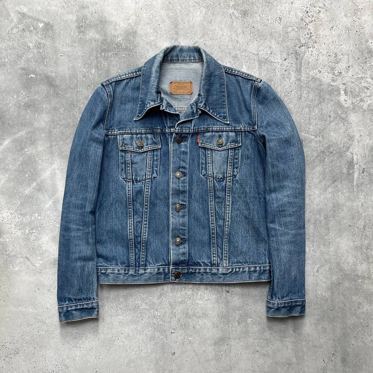 Vintage 70s Levis 70577 Orange Tab Type 3 Trucker Denim Vintage 70s Levis 70577 Orange Tab Type 3 Trucker Denim