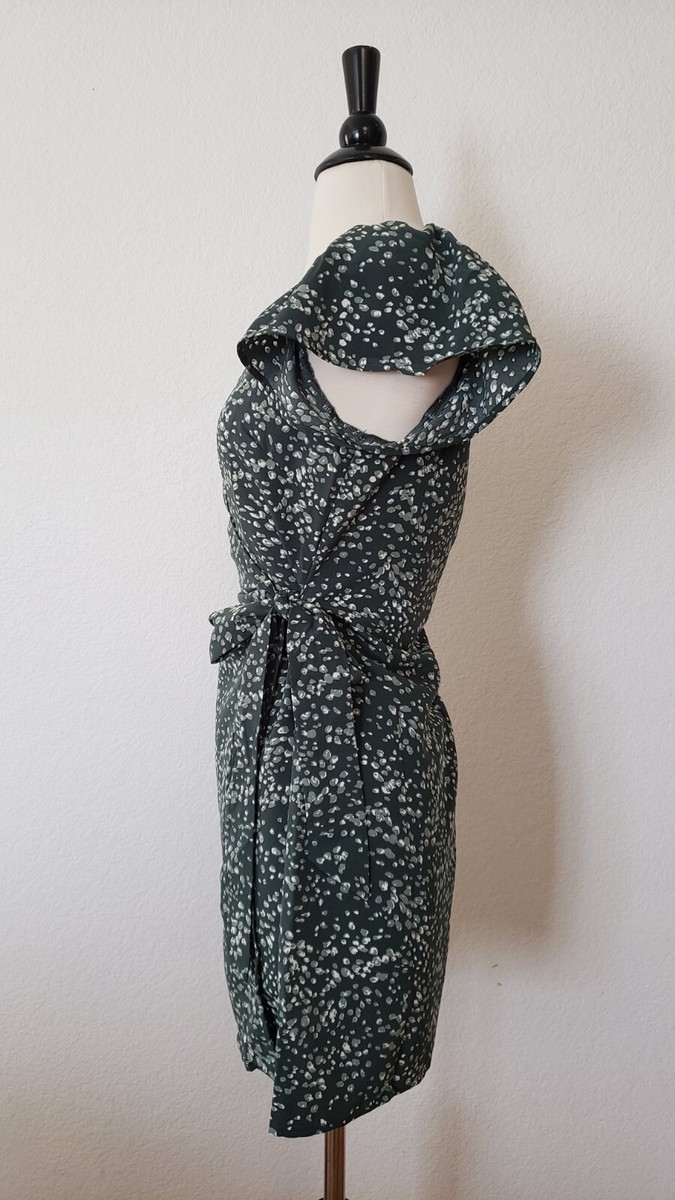 Urban Outfitters Dress New Size Medium Green Polka Dot Wrap Coastal Granny  | eBay
