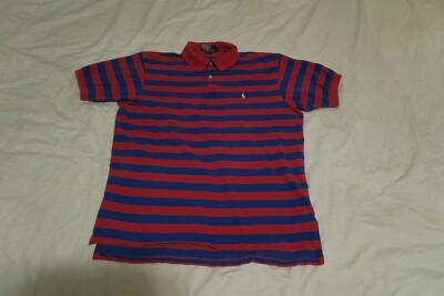 90s PORO ポロラルフローレン　usa USA製 90s Polo Ralph Lauren Watch Pattern S/S Polo Shirt 赤
