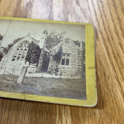 Antique Stereoview Card Stereoscope Sidmouth Church Old Chancel Coburg Road 1895 - Picture 12 of 12
