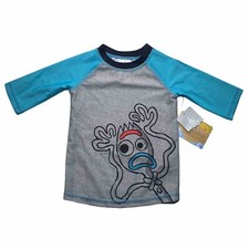 NEW Toy Story 4 Forky Boys Size 4 Rash Guard; UPF 50 ; Quarter Length Sleeves