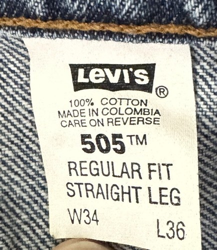 Vintage 90’s Levi’s 505 Orange Tab NWT 34x36 Denim Made In USA - Picture 5 of 8