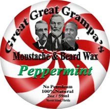 WHITE Wax - Peppermint scent - Moustache & Beard Wax - 3 Holds