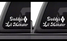 Harley Quinn Daddy's Lil Monster Two 6" White Vinyl Decals Batman Suicide Squad
