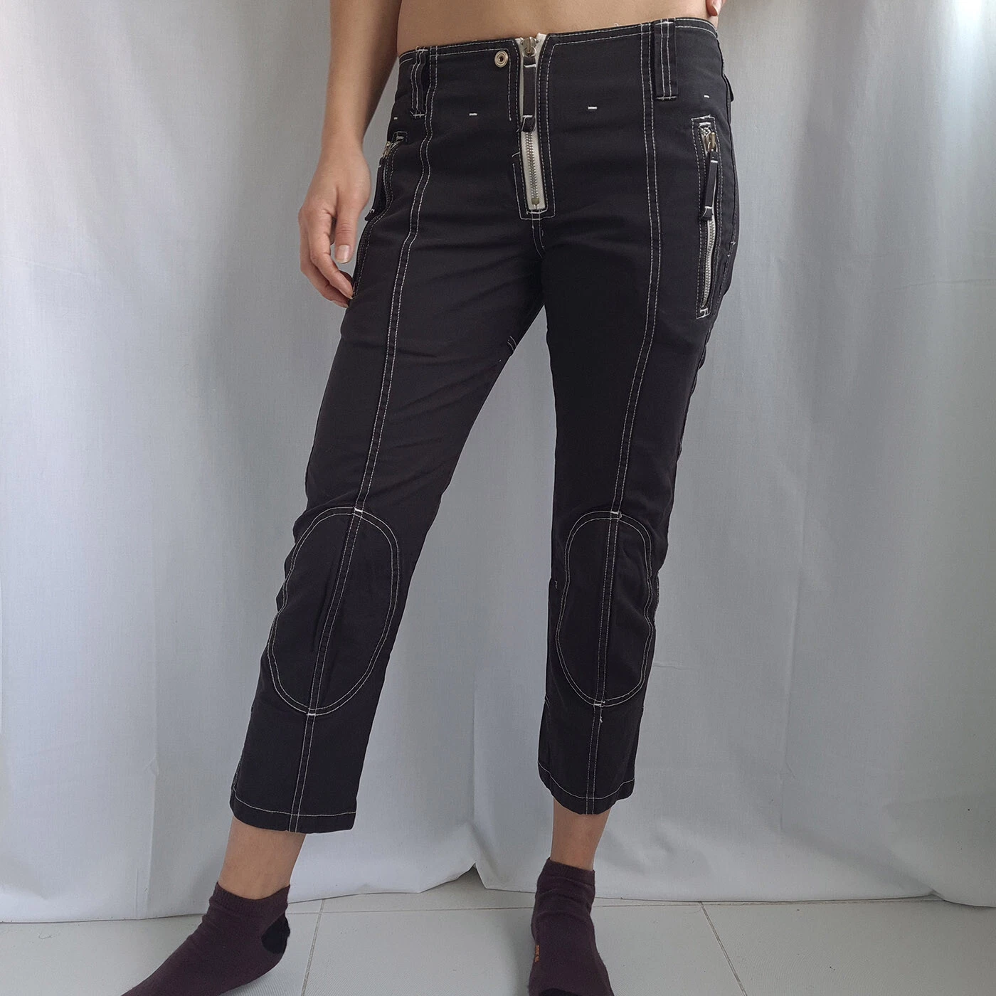 J. Lindeberg Womens Golf Trousers Size 27 Crop Capri Pants Black