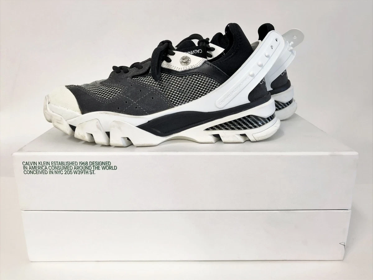 Calvin Klein 205W39NYC Carla Sneakers Carbon Black White Size 8