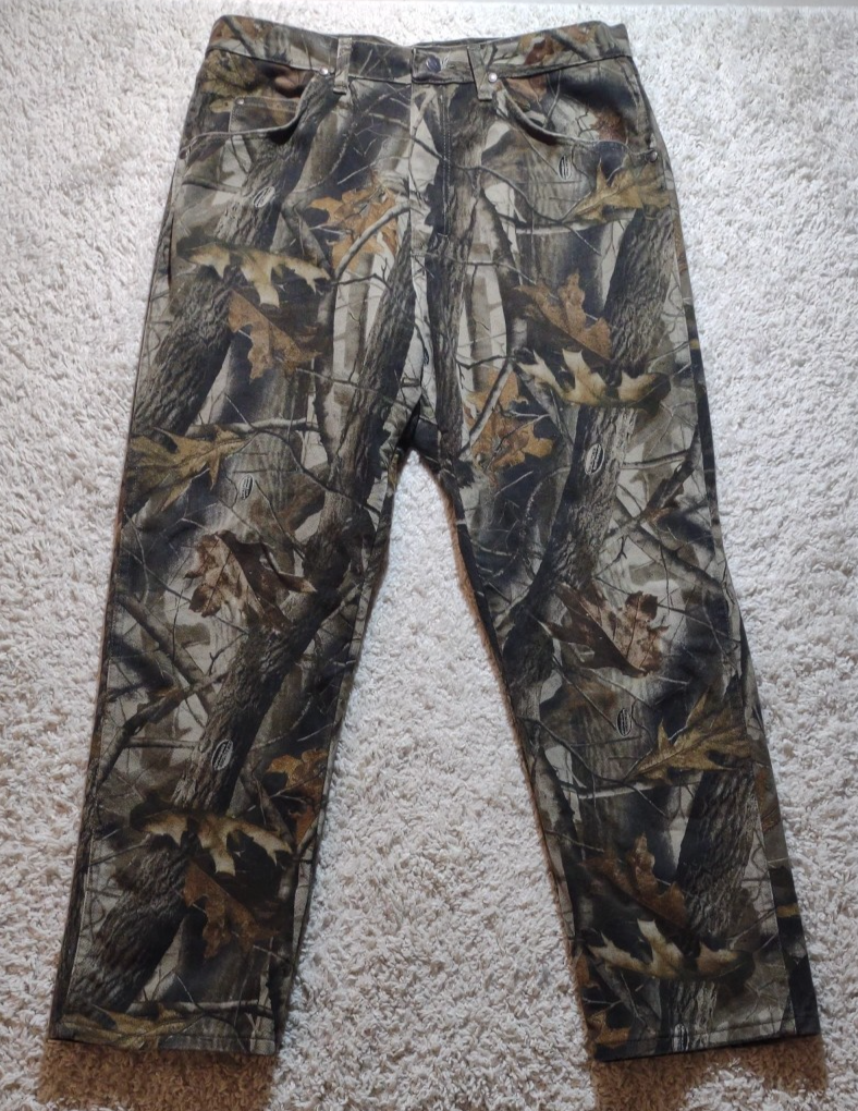 Wrangler ProGear Camo Jeans Mens 36x30 Denim Realtree Hardwoods