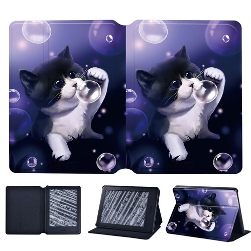 Printed Leather eReader Stand Cover Case -For Amazon Kindle/Paperwhite 1 2 3 4 5 - Afbeelding 29 van 39