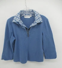 Rebecca Malone Small Long Sleeve Layered Look 1/4 Zip Sweater