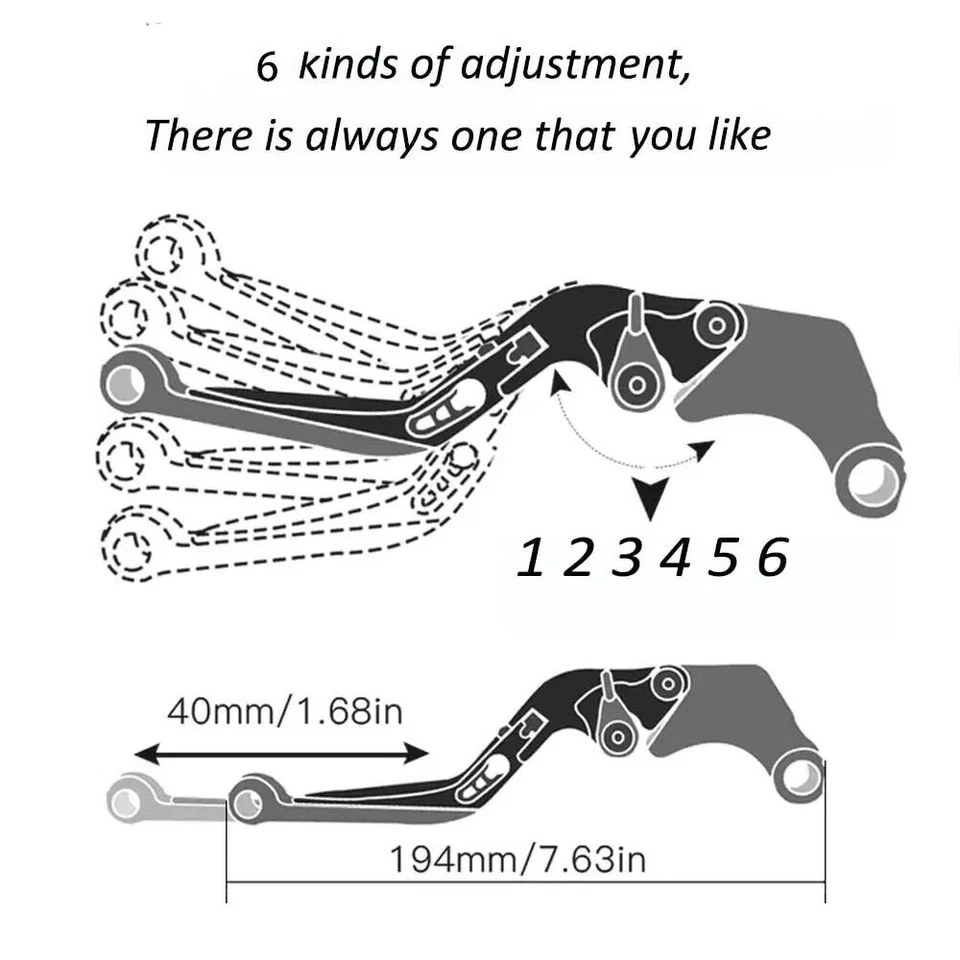 motorcycle Brake Clutch Lever for Honda VT600 VT750 VT1100 VT1300 VTX1300 Foto 3 de 4