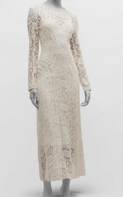 Zimmermann Women's White Cotton Lined Linen Devi Lace MIDI-Dress Petite  Size 2P | eBay