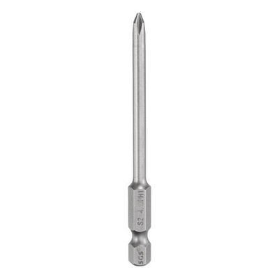Magnetic Phillips Screwdriver Bit PH1 1/4'' Hex Shank 80mm Long 4mm Rod