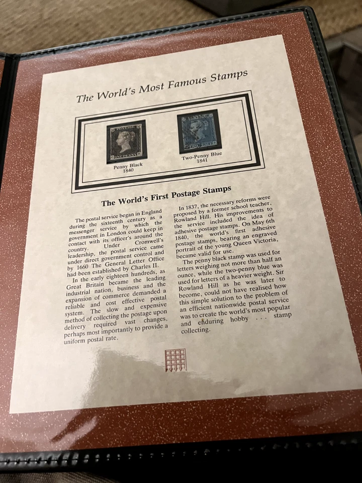 Penny Black 1840 & Two-Penny Blue 1841 Authentic Stamps  with COA. - Image 3 of 4