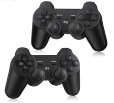 2 Pack Gaming Controllers for PS3, with Wireless   Double Shock & Motion Sensor