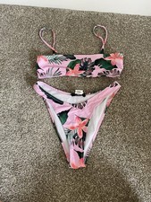 Misguided Floral Pattern Bikini Size 8