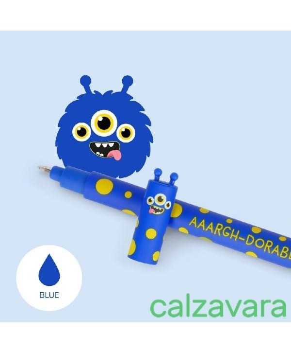 Legami Penna Gel Cancellabile - Inchiostro Blu - Monster