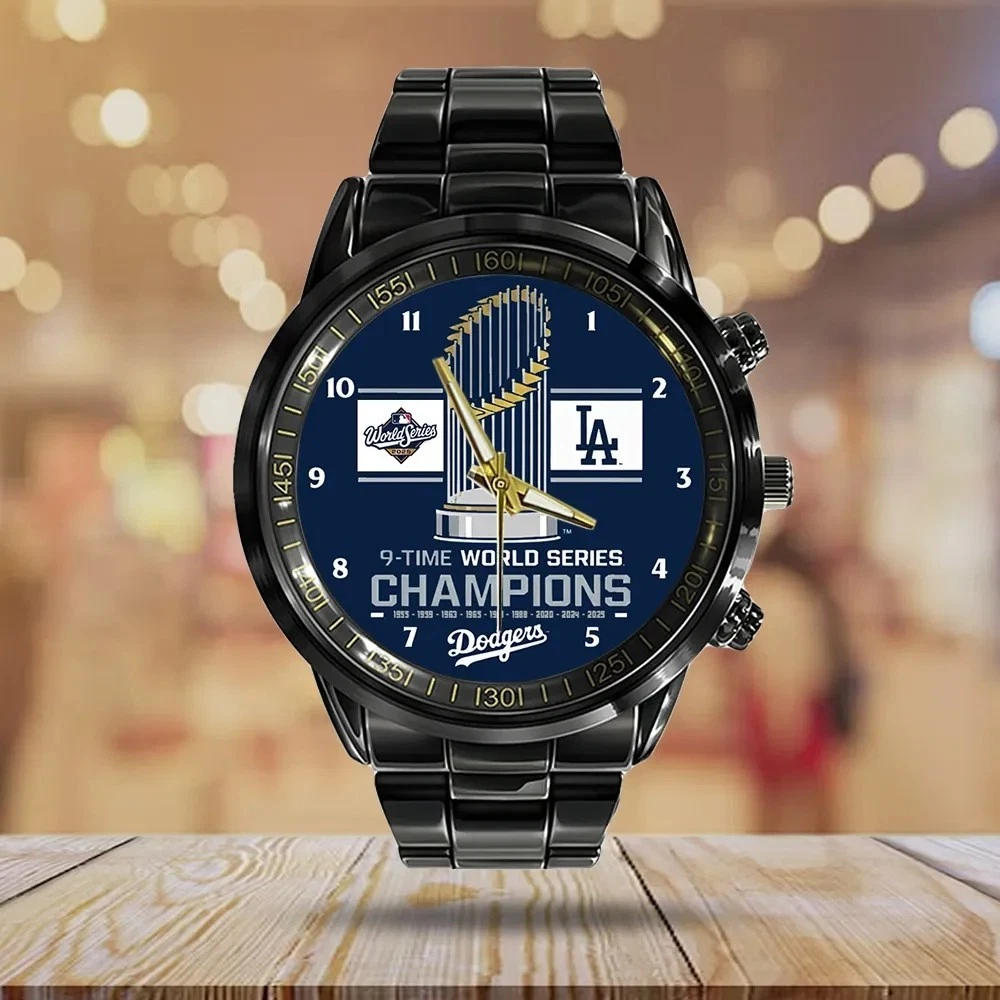 Dodgers World Series 2025 Black Stainless Steel Watch