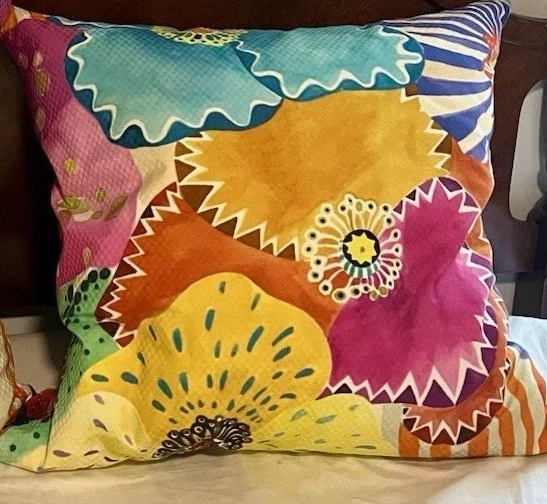 "Cojín gigante Missoni Home Passiflora 60 pulgadas almohada decorativa 60x60""" Foto 3 de 4