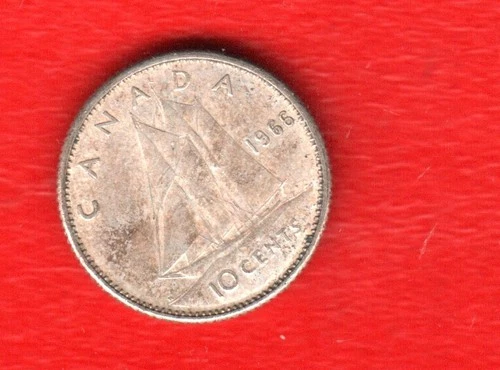 CANADA 10 CENTS 1966  SILVER