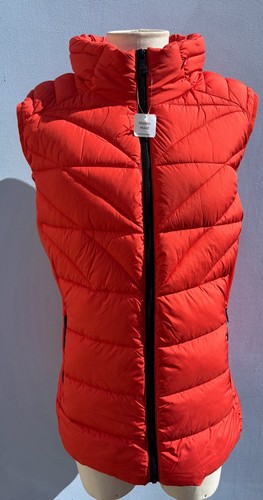Bernardo Plus Solid Women's Quilted Puffer Packable Hooded Orange Vest Size 3X - Picture 9 of 17