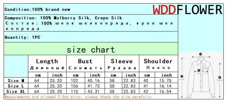 Camisa Top Blusa Pullover 100% Seda Morera Verde Mujer Manga Larga QQ020 Foto 2 de 4