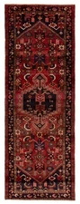 Vintage Hand-knotted Runner Rug 3'6" x 9'10" Traditional Oriental Wool Carpet