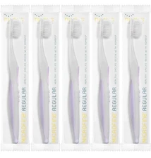 NIMBUS Extra Soft Toothbrushes (Regular Size Head) 5 Pack PURPLE Colors